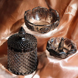 Black vintage inspired trinket Bowl